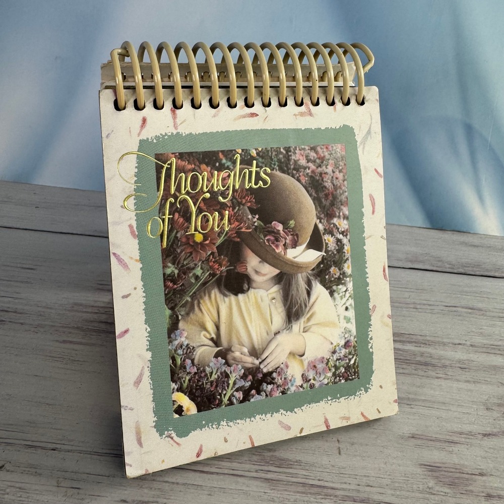 Garborg Perpetual Calendar Thoughts of You Floral Vintage Desk Decor